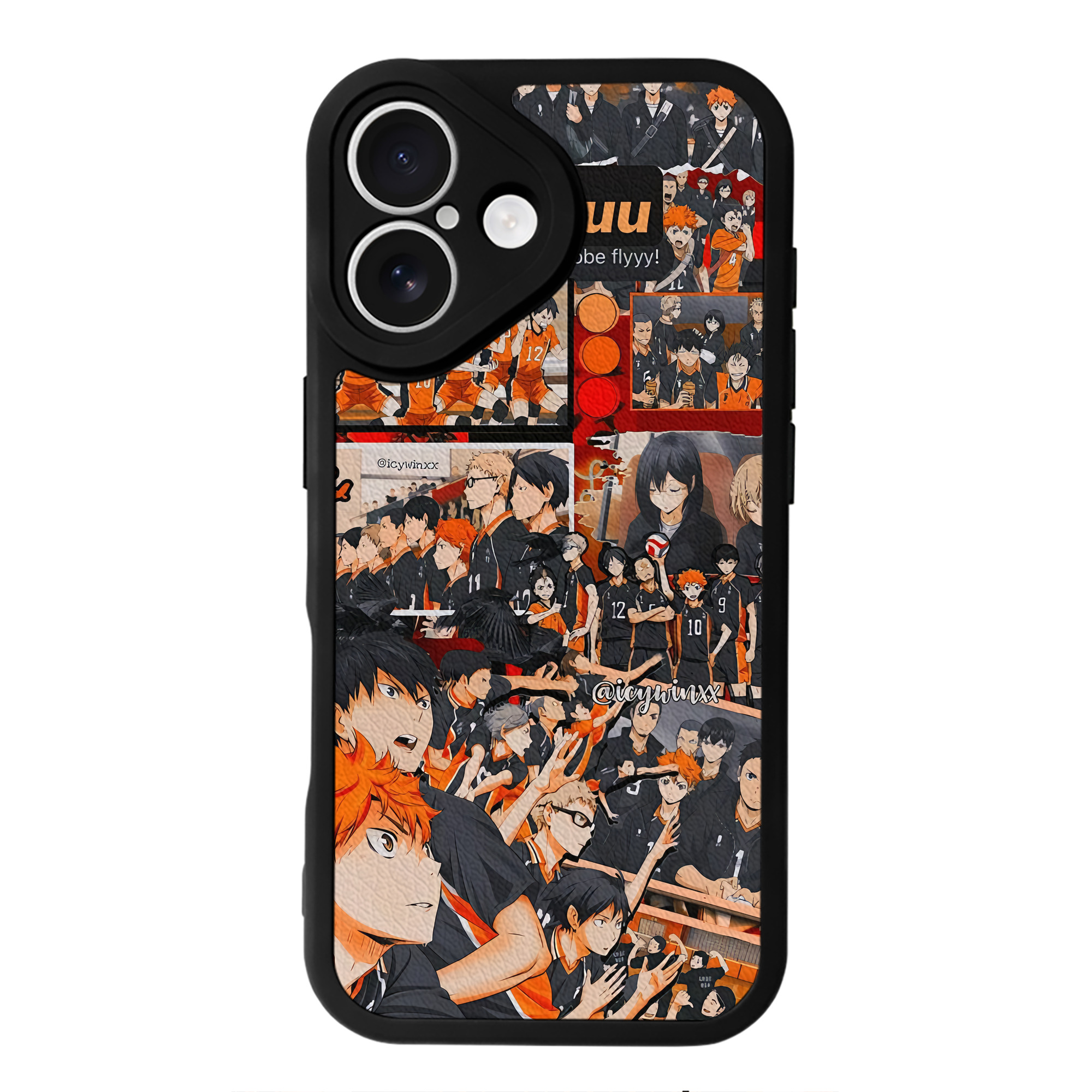 （画像用） ハイキュー!! Haikyu!! 【iPhone 16シリーズ対応】シリコンスマホケース（レザー調） 材質：シリコン